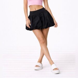 Missguided Micro Mini Bubble Skirt Black Size Medium